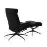 Stressless Tokyo Adj Star Chair & Stool Paloma Black w/ Black Base Stressless Tokyo Adj Star Chair & Stool Paloma Black w/ Black Base