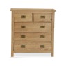 Fairfax Compact Bedroom Oak 2 Over 3 Chest of Drawers Fairfax Compact Bedroom Oak 2 Over 3 Chest of Drawers