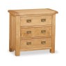 Fairfax Bedroom Oak 3 Drawer Chest