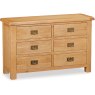 Fairfax Bedroom Oak 6 Drawer Chest