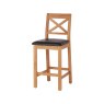 Fairfax Oak Barstool with Black Seat Pad Fairfax Oak Barstool with Black Seat Pad