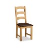 Fairfax Oak Dining Chair With Brown Seat