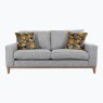 Charlotte 3 Seater Sofa in Silver Plain Charlotte 3 Seater Sofa in Silver Plain