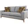 Charlotte 3 Seater Sofa in Silver Plain Charlotte 3 Seater Sofa in Silver Plain