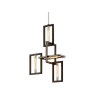 Enigma Bronze and Stainless 4 Light Chandelier