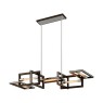 Enigma Bronze and Stainless 5 Light Linear Chandelier