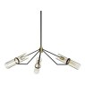 Raef Bronze and Brass 3 Light Chandelier