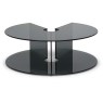 Natuzzi Editions Pepe Cut-Out Coffee Smoke Glass Table