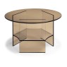 Natuzzi Editions Pepe Round Coffee Bronze Glass Table