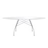 Glossy by Antonio Citterio Oval White Glass Table