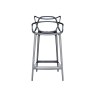 Masters by Phillippe Starck Stool H.65 Titanium Metallic Masters by Phillippe Starck Stool H.65 Titanium Metallic