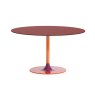 Thierry by Piero Lissoni Round Dining Table Bordeaux