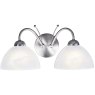 Milanese 2 Light Satin Silver Wall Fitting