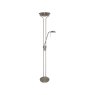 Mother & Child Satin Silver Halogen Floor Lamp