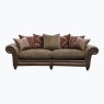 Carnegie 4 Seater Leather & Fabric Pillow Back Sofa - Split Carnegie 4 Seater Leather & Fabric Pillow Back Sofa - Split