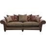 Carnegie 4 Seater Leather & Fabric Pillow Back Sofa - Split Carnegie 4 Seater Leather & Fabric Pillow Back Sofa - Split