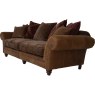 Carnegie 4 Seater Leather & Fabric Pillow Back Sofa - Split Carnegie 4 Seater Leather & Fabric Pillow Back Sofa - Split