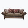 Carnegie 3 Seater Leather & Fabric Pillow Back Sofa Carnegie 3 Seater Leather & Fabric Pillow Back Sofa