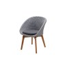 Cane-line Peacock Light Grey Chair W/ Teak Legs Cane-line Peacock Light Grey Chair W/ Teak Legs