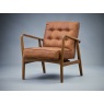 Bayside Mid-century Modern Armchair - Vintage Brown Leather