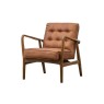 Bayside Mid-century Modern Armchair - Vintage Brown Leather Bayside Mid-century Modern Armchair - Vintage Brown Leather