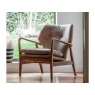 Cosy Mid-Century Modern Armchair - Brown Leather Cosy Mid-Century Modern Armchair - Brown Leather