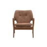 Cosy Mid-Century Modern Armchair - Brown Leather Cosy Mid-Century Modern Armchair - Brown Leather