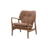 Cosy Mid-Century Modern Armchair - Brown Leather Cosy Mid-Century Modern Armchair - Brown Leather