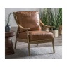 Damaris Armchair - Brown Leather