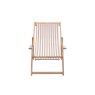 Brighton Wooden Deck Chair Clay Stripe W/ Armrest Brighton Wooden Deck Chair Clay Stripe W/ Armrest