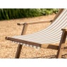 Brighton Wooden Deck Chair Clay Stripe W/ Armrest Brighton Wooden Deck Chair Clay Stripe W/ Armrest