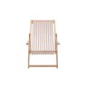 Brighton Wooden Deck Chair Clay Stripe W/ Armrest Brighton Wooden Deck Chair Clay Stripe W/ Armrest