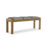 Nordic Dining Oak Dining Bench with 3 Linen Cushions