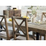 Halsey Reclaimed Cross Back Dining Chair With Fabric Seat Halsey Reclaimed Cross Back Dining Chair With Fabric Seat