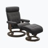 Stressless Erik Large Recliner Chair & Stool with Classic Base Stressless Erik Large Recliner Chair & Stool with Classic Base