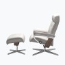 Stressless Erik Large Recliner Chair & Stool with Cross Base Stressless Erik Large Recliner Chair & Stool with Cross Base