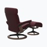 Stressless Erik Large Recliner Chair & Stool with Signature Base Stressless Erik Large Recliner Chair & Stool with Signature Base