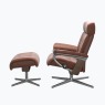 Stressless Erik Medium Recliner Chair & Stool with Cross Base Stressless Erik Medium Recliner Chair & Stool with Cross Base