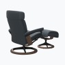 Stressless Erik Medium Recliner Chair & Stool with Signature Base Stressless Erik Medium Recliner Chair & Stool with Signature Base