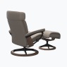 Stressless Erik Small Recliner Chair & Stool with Signature Base Stressless Erik Small Recliner Chair & Stool with Signature Base